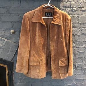 Women’s size large brown leather blazer